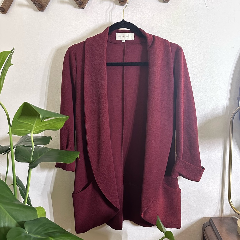 Burgundy French  Mauve Blazer size medium EUC